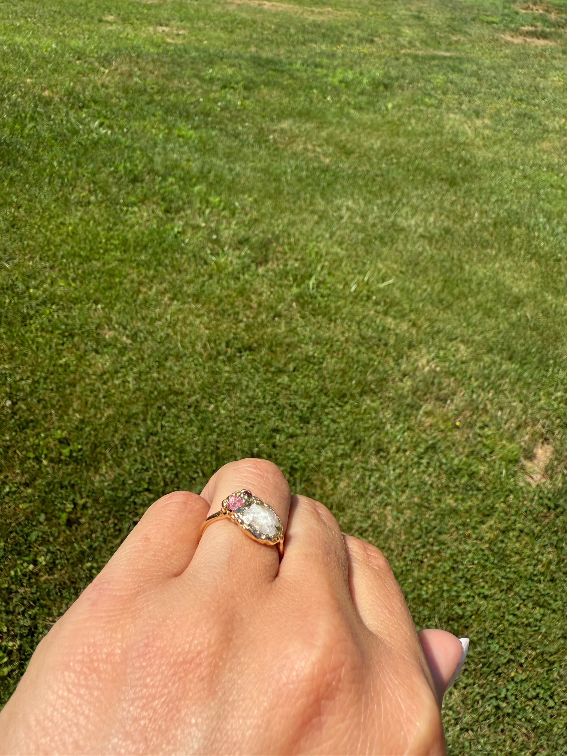 Natural Umbra Sapphire Ring in Yellow Gold