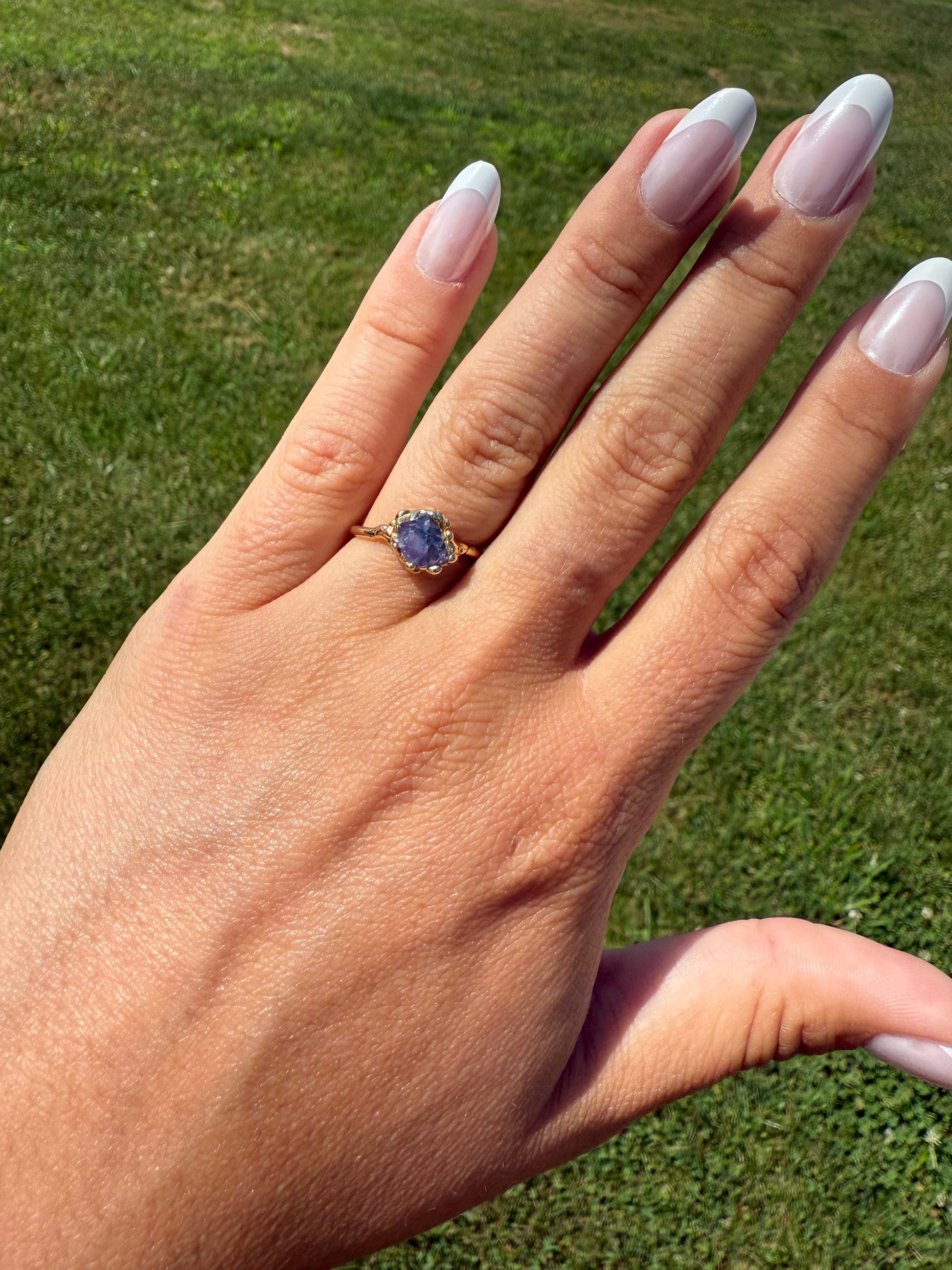 Sapphire Solitaire Ring in Yellow Gold