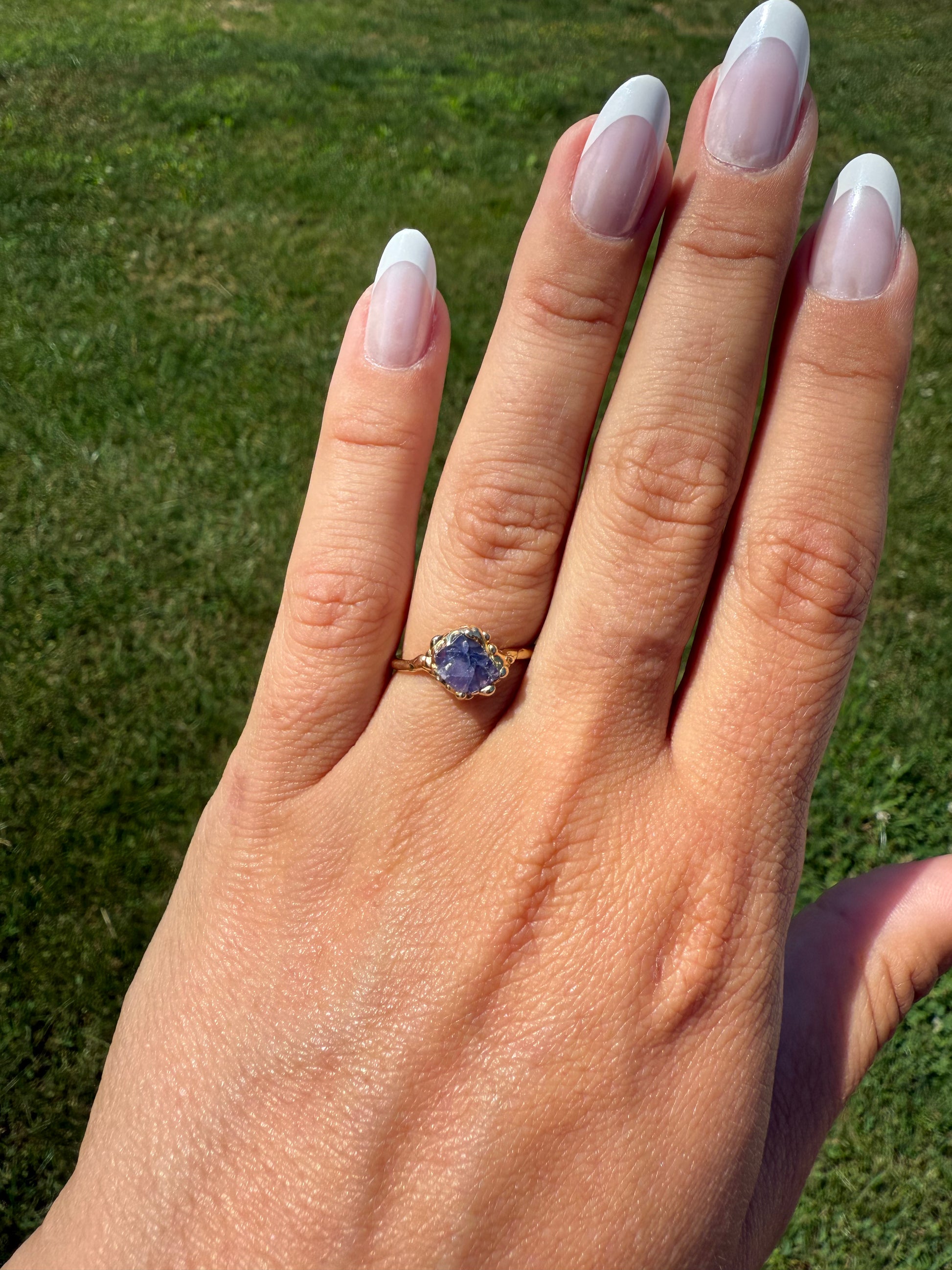 Sapphire Solitaire Ring in Yellow Gold