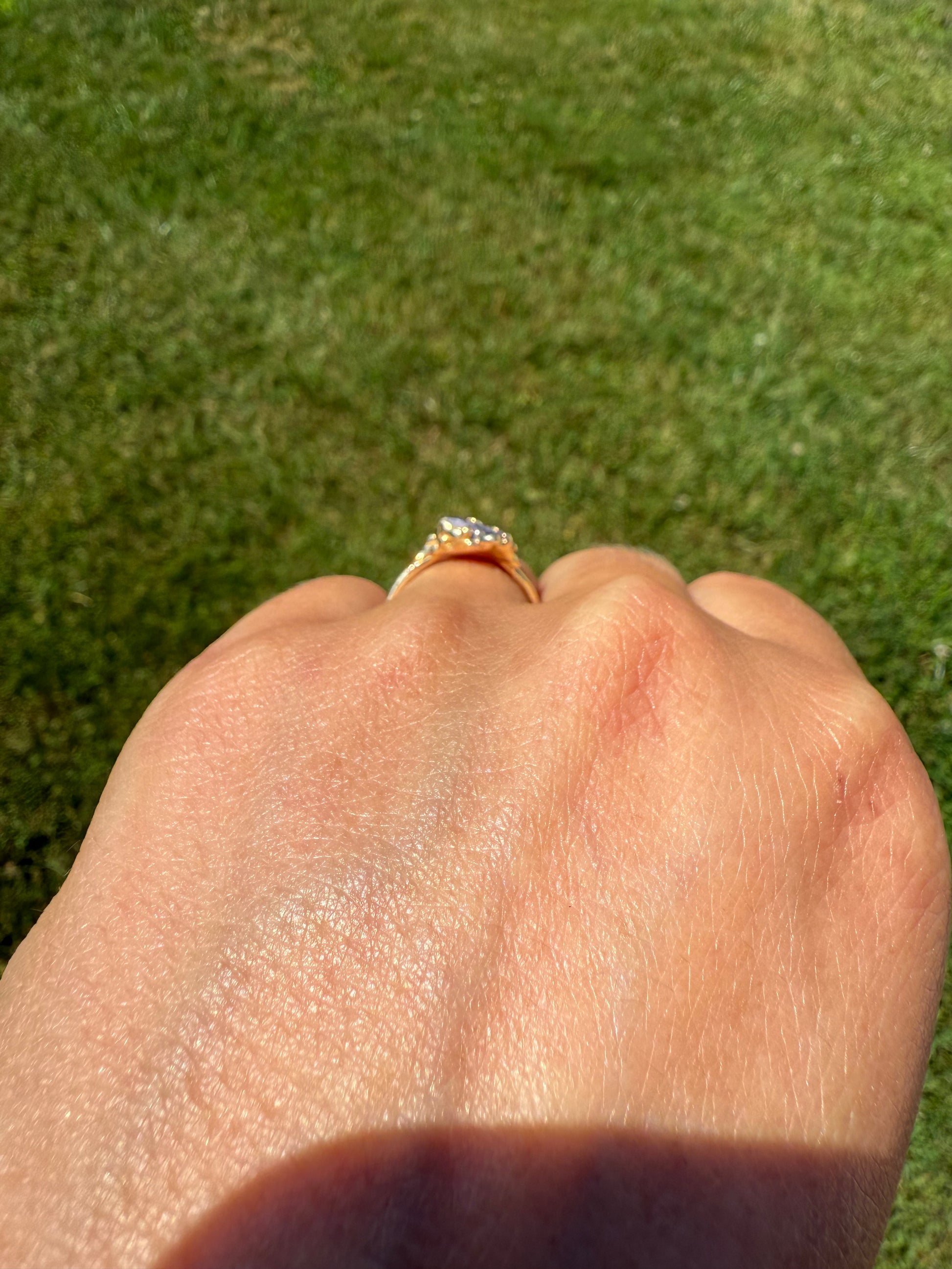Sapphire Solitaire Ring in Yellow Gold