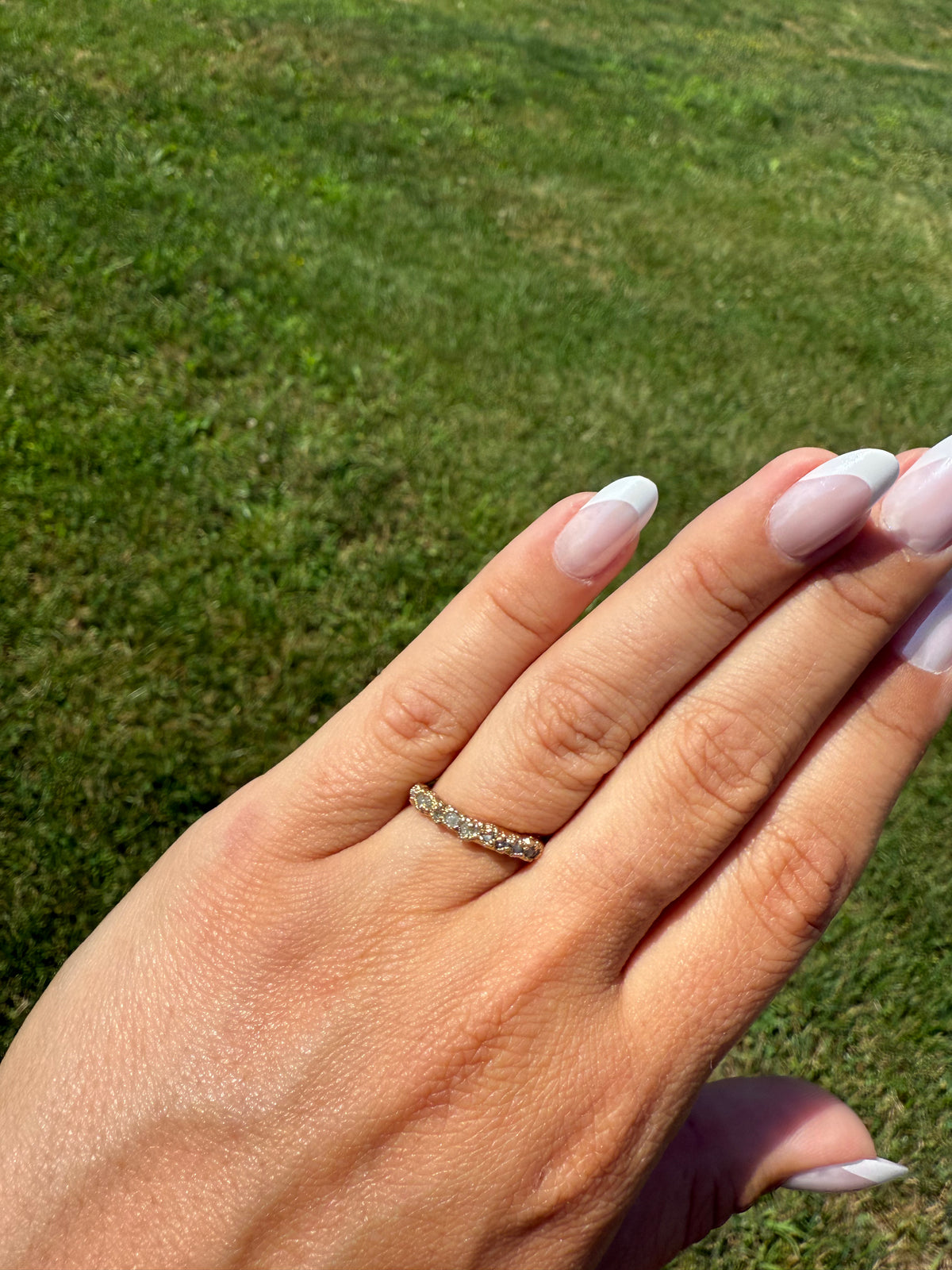 Raw Diamond Band in Yellow Gold