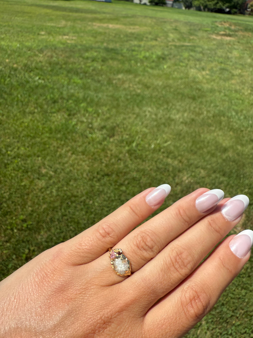 Natural Umbra Sapphire Ring in Yellow Gold