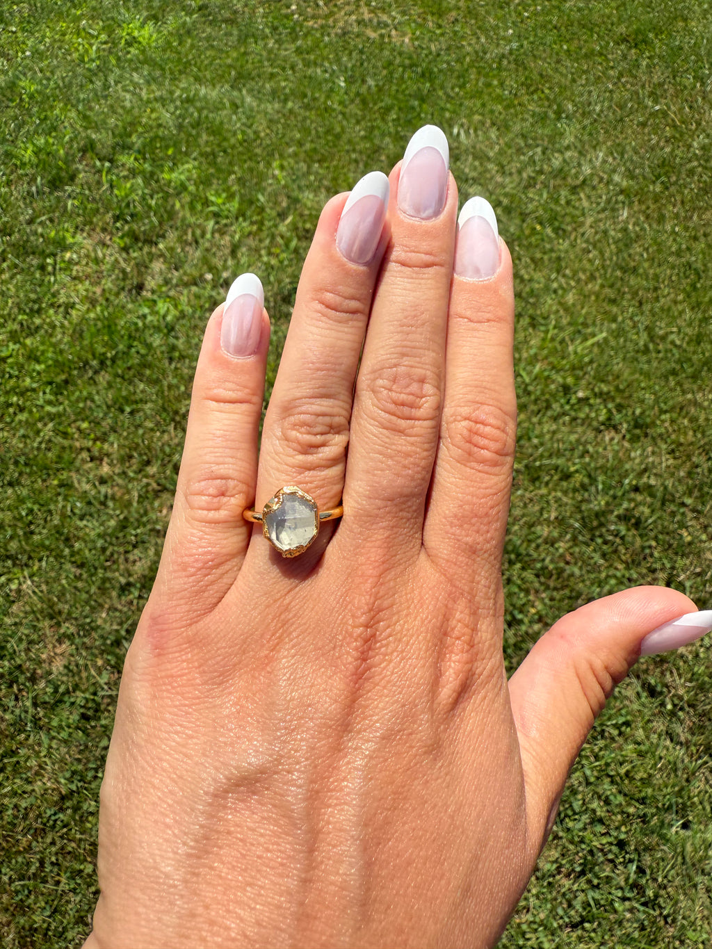 Herkimer Diamond Solitaire Ring