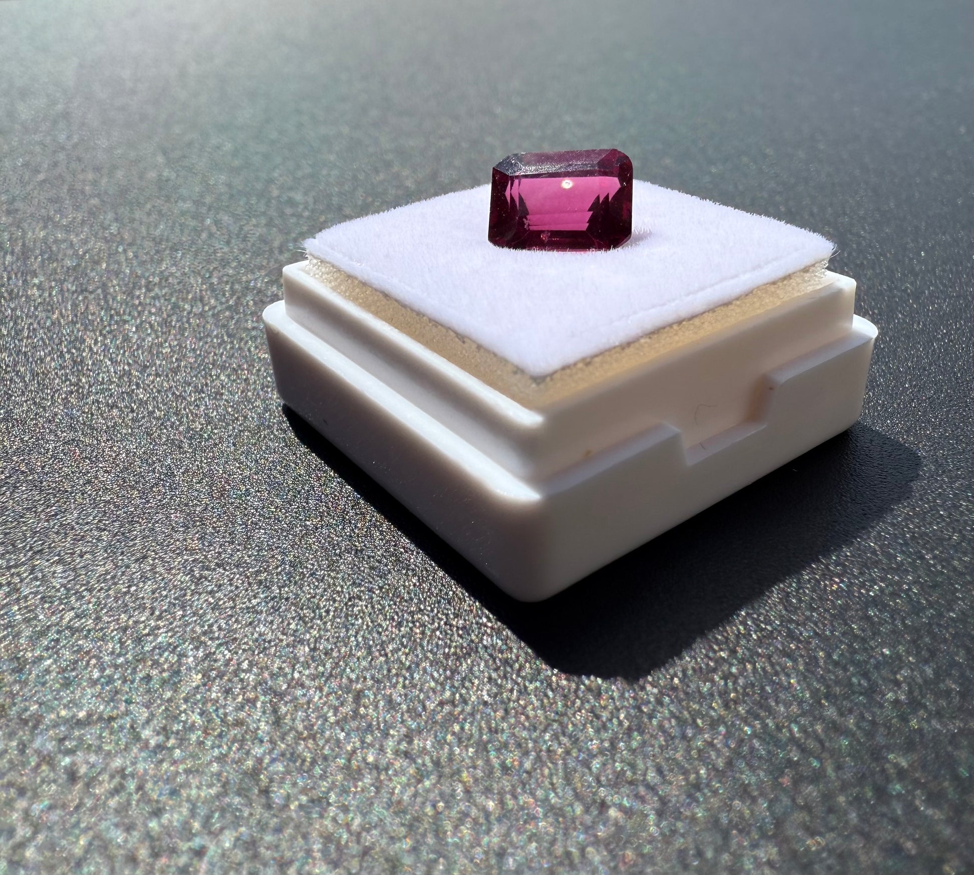 Emerald Cut Natural Rhodolite Garnet