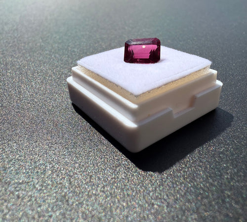 Emerald Cut Natural Rhodolite Garnet