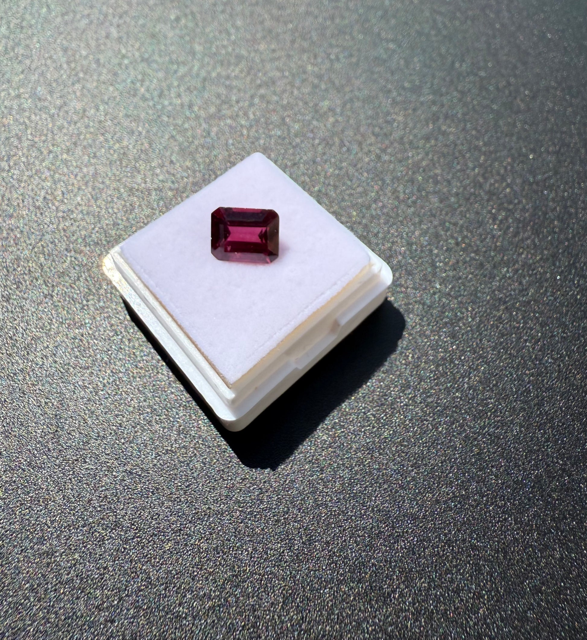 Emerald Cut Natural Rhodolite Garnet