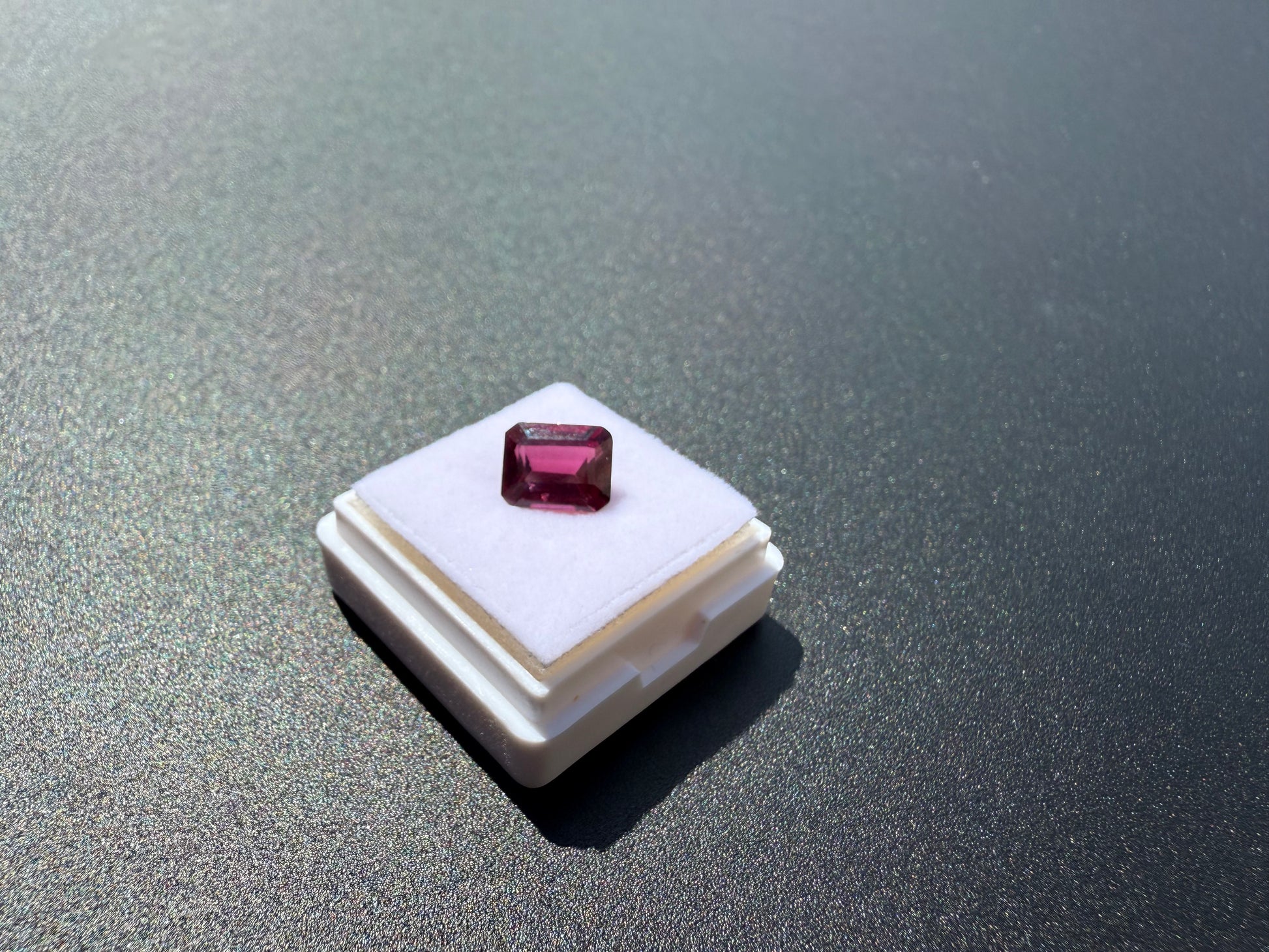 Emerald Cut Natural Rhodolite Garnet