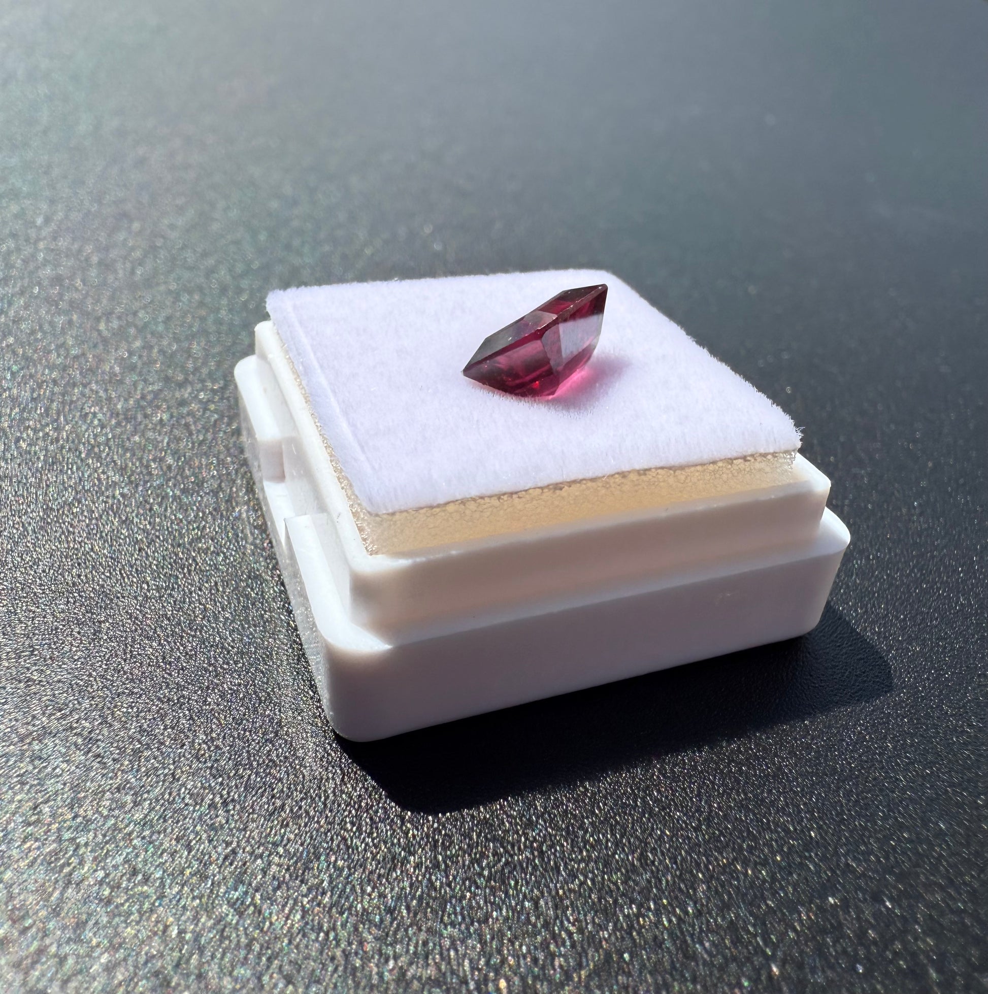 Emerald Cut Natural Rhodolite Garnet