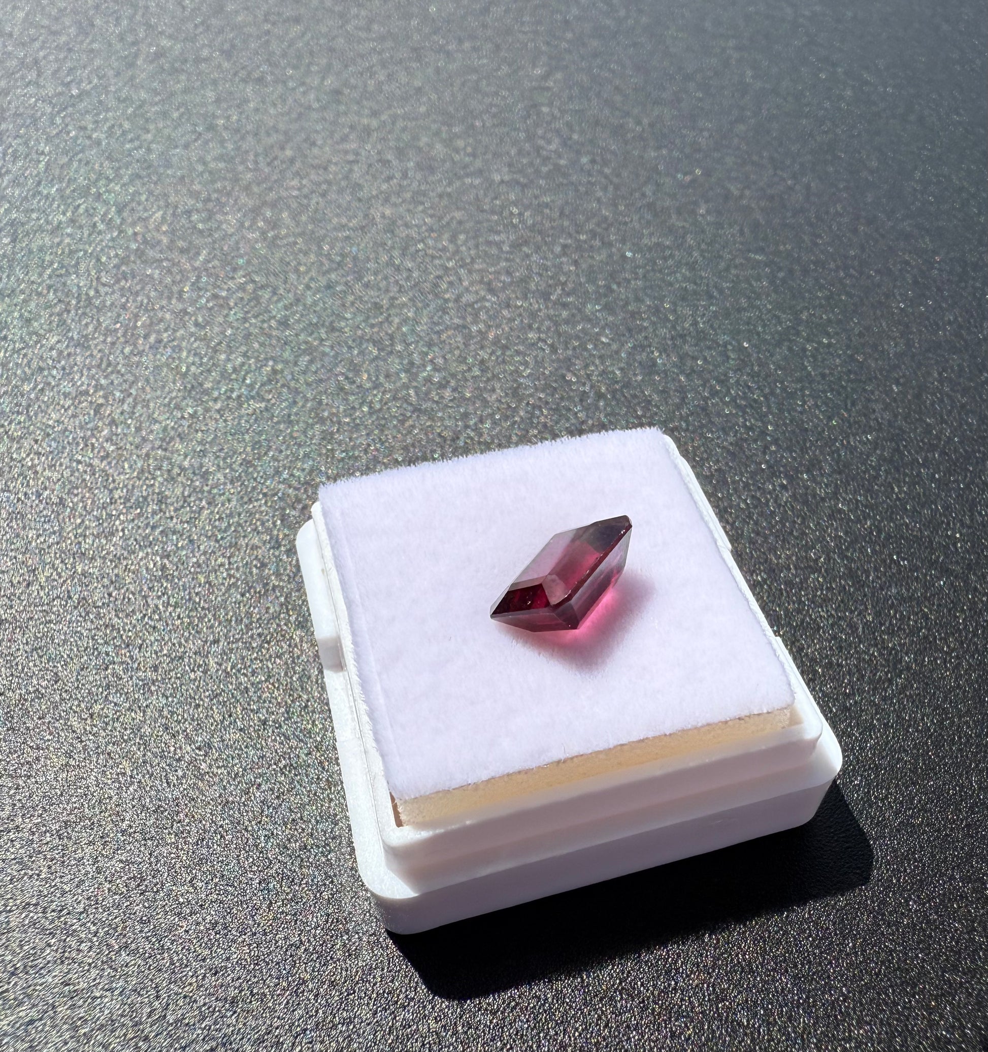 Emerald Cut Natural Rhodolite Garnet