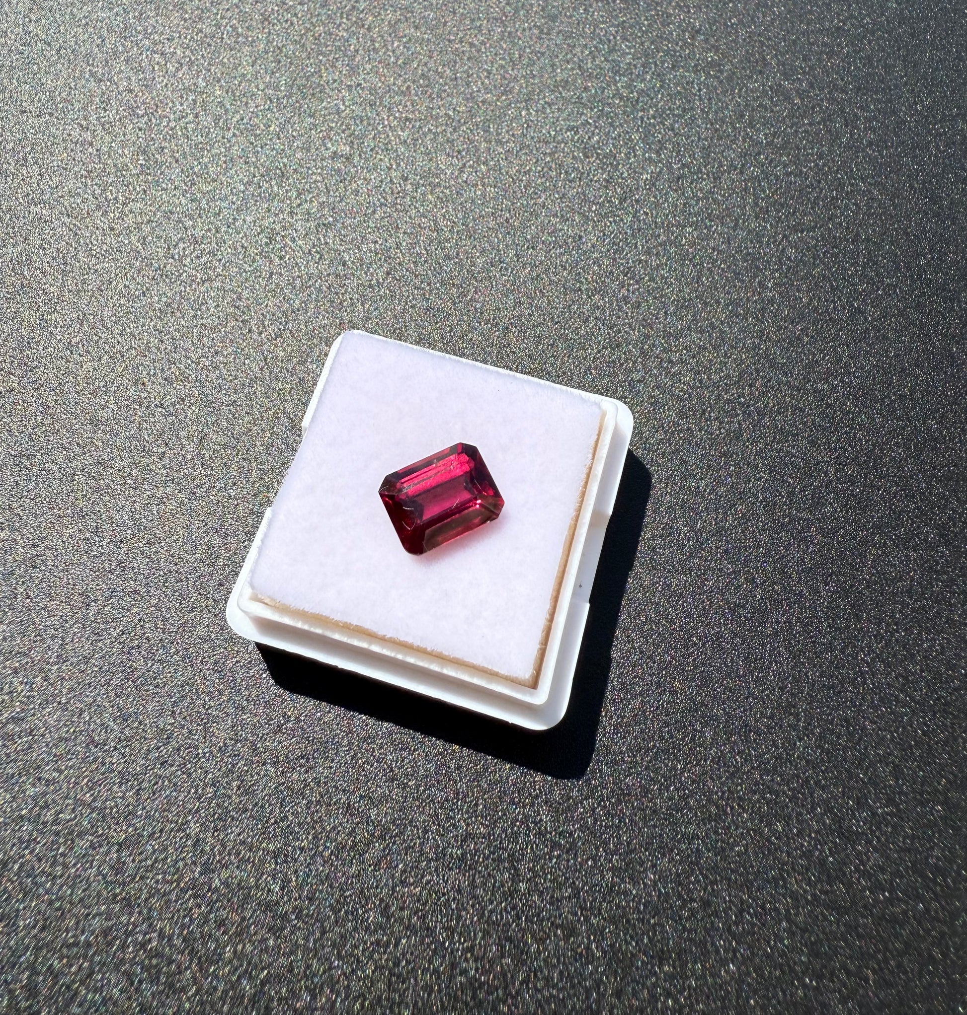 Emerald Cut Natural Rhodolite Garnet