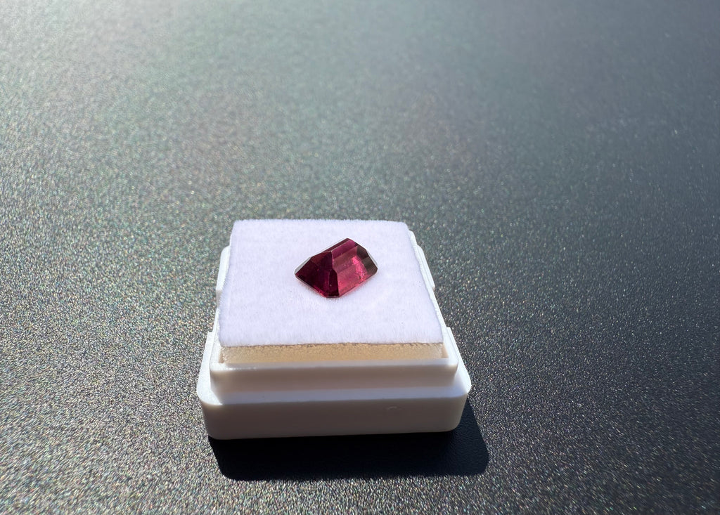 Emerald Cut Natural Rhodolite Garnet