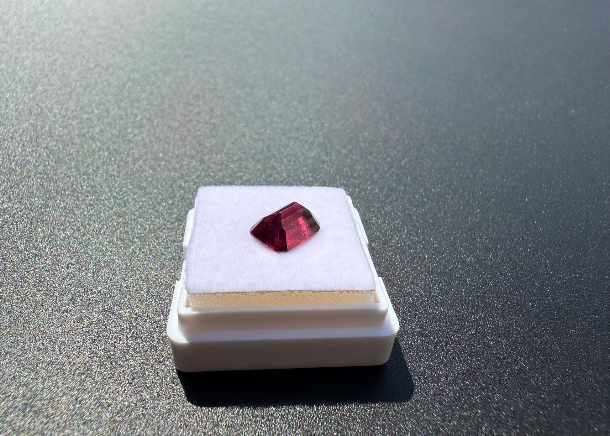 Emerald Cut Natural Rhodolite Garnet