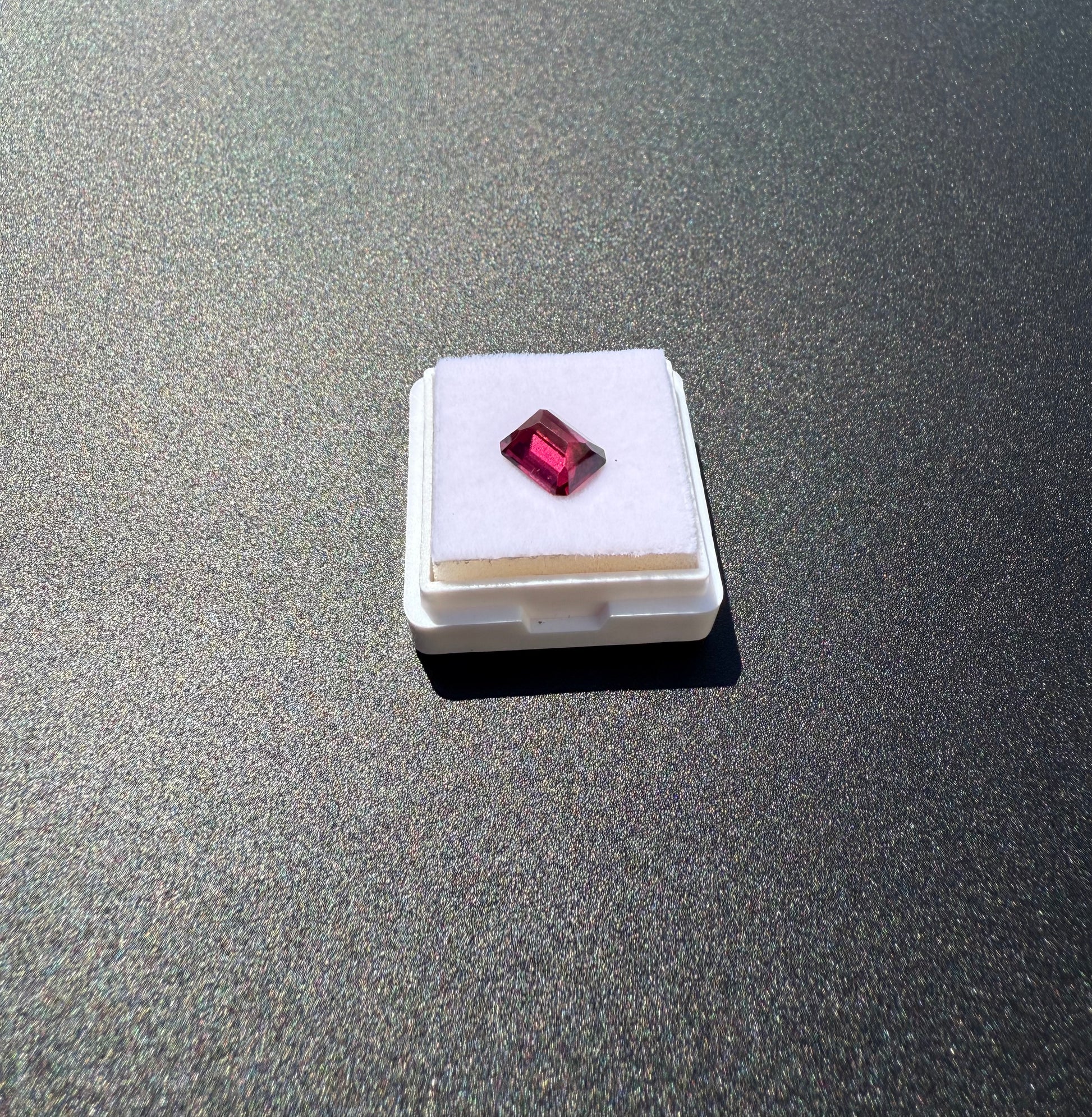 Emerald Cut Natural Rhodolite Garnet