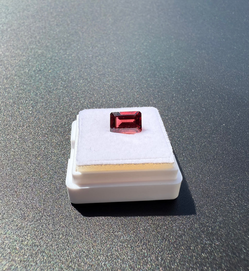 Natural Rhodolite Garnet Emerald Cut