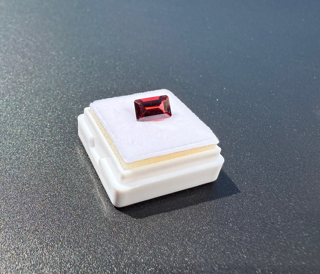 Natural Rhodolite Garnet Emerald Cut