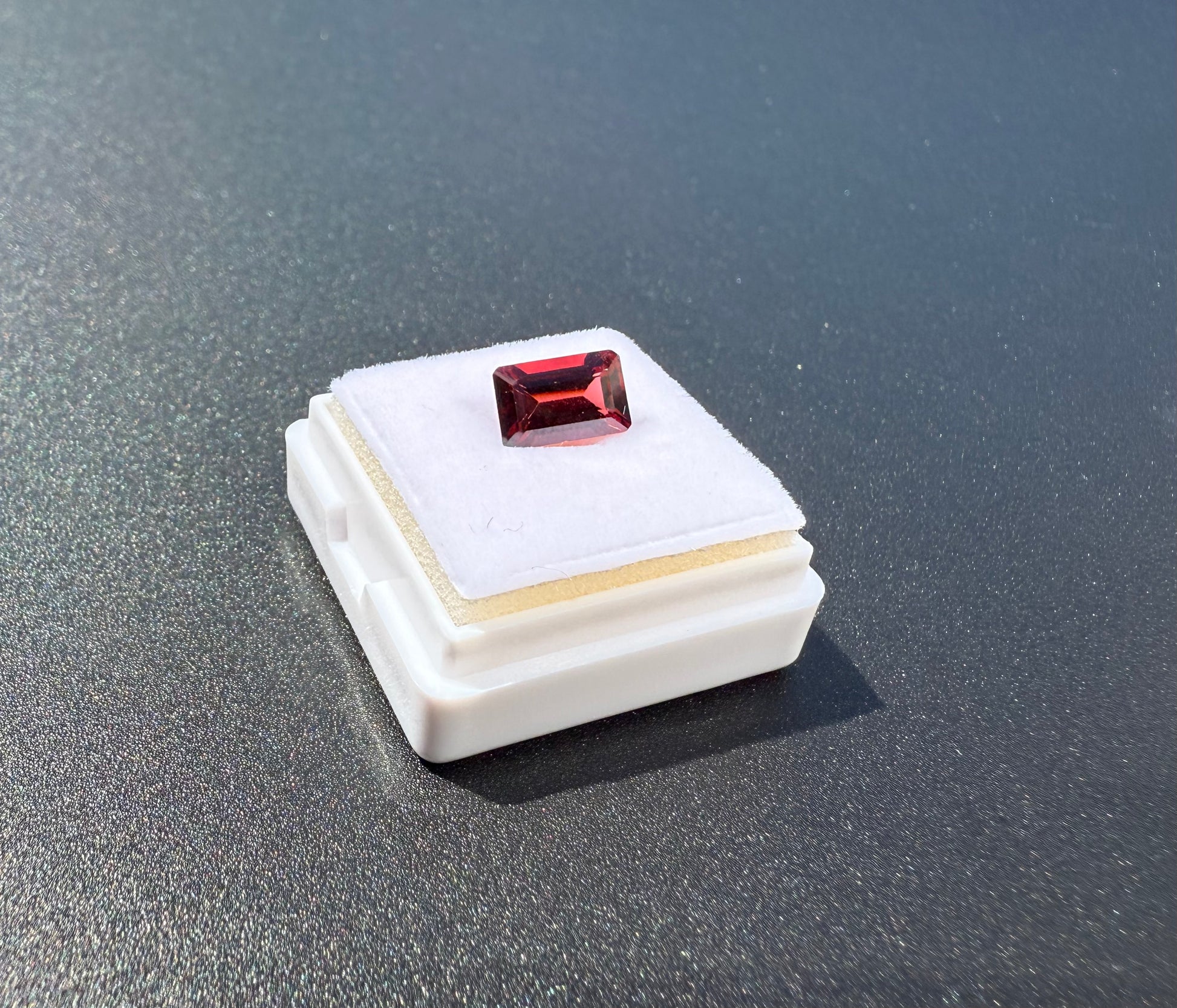 Natural Rhodolite Garnet Emerald Cut