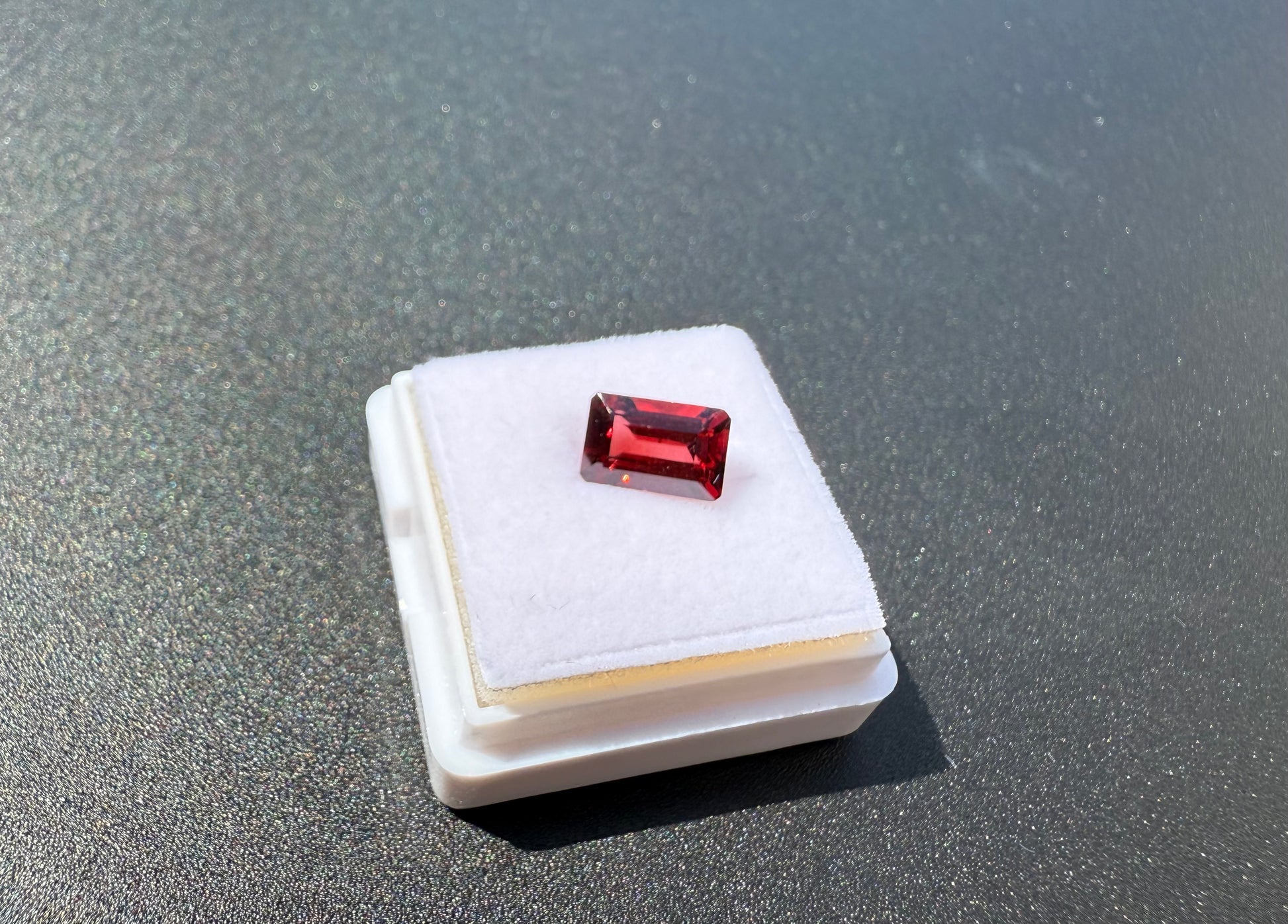 Natural Rhodolite Garnet Emerald Cut
