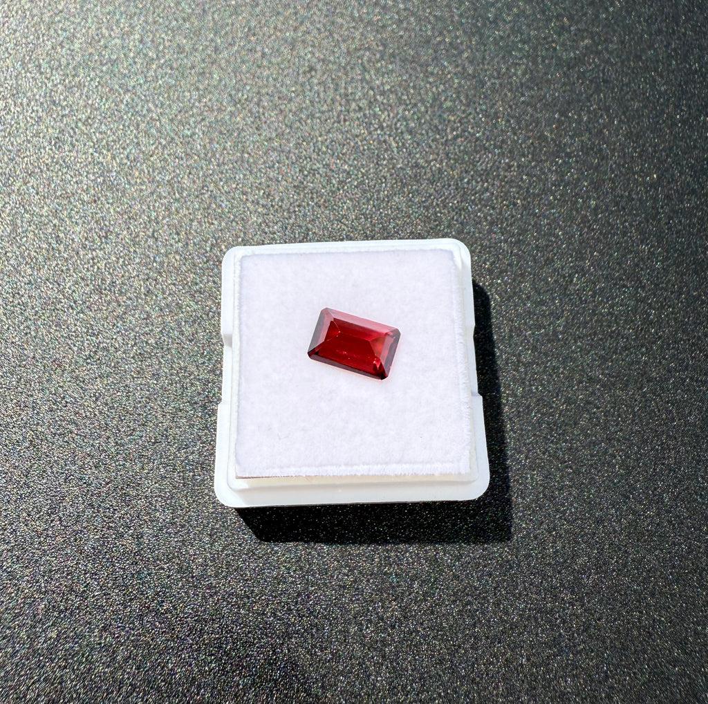 Natural Rhodolite Garnet Emerald Cut