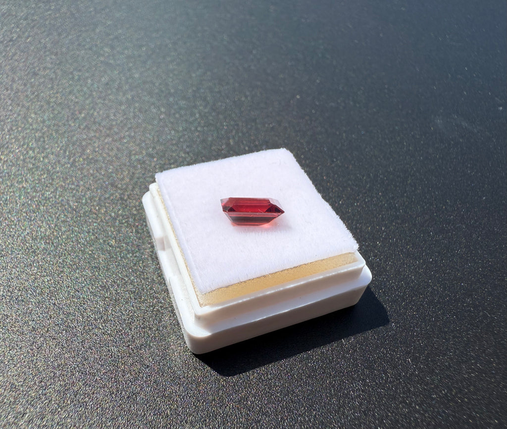 Natural Rhodolite Garnet Emerald Cut