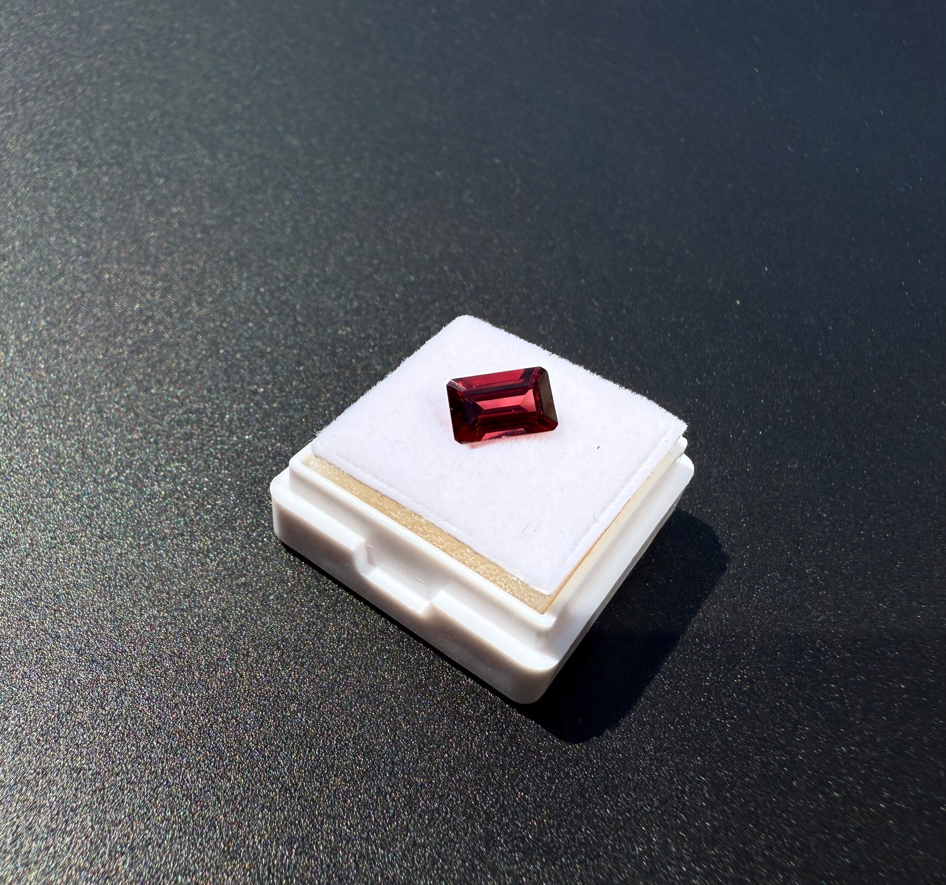 Natural Rhodolite Garnet Emerald Cut