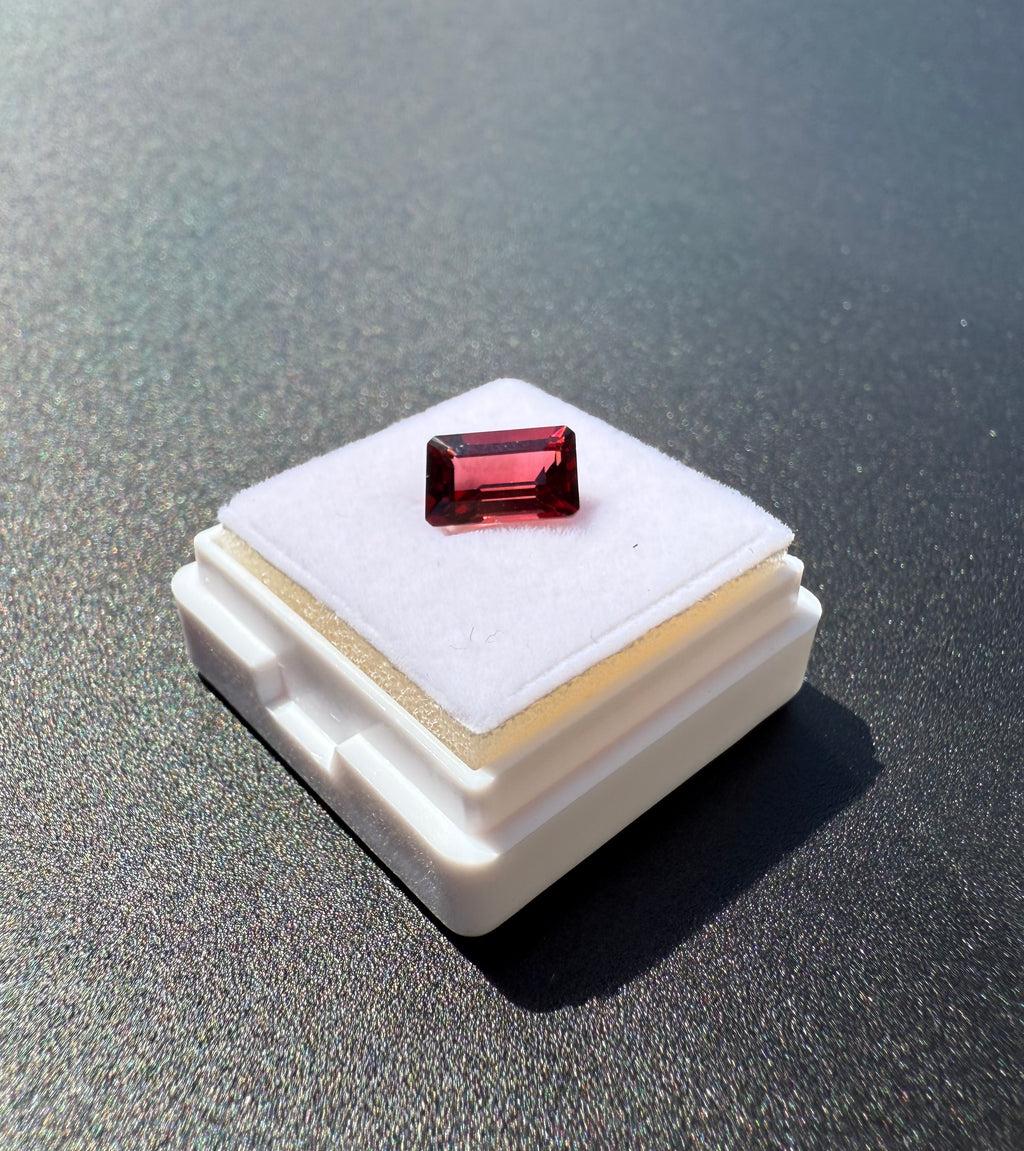 Natural Rhodolite Garnet Emerald Cut
