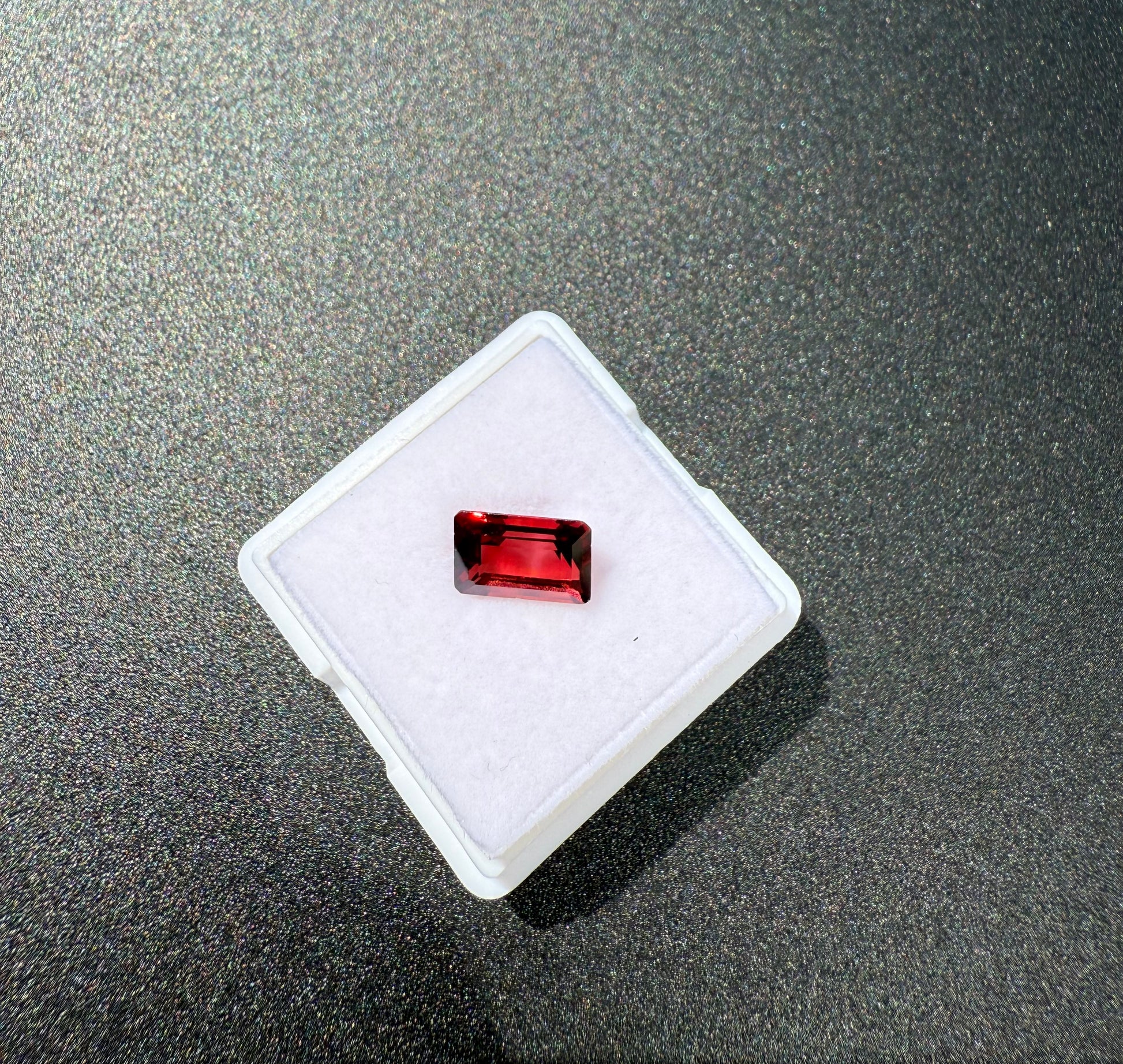 Natural Rhodolite Garnet Emerald Cut