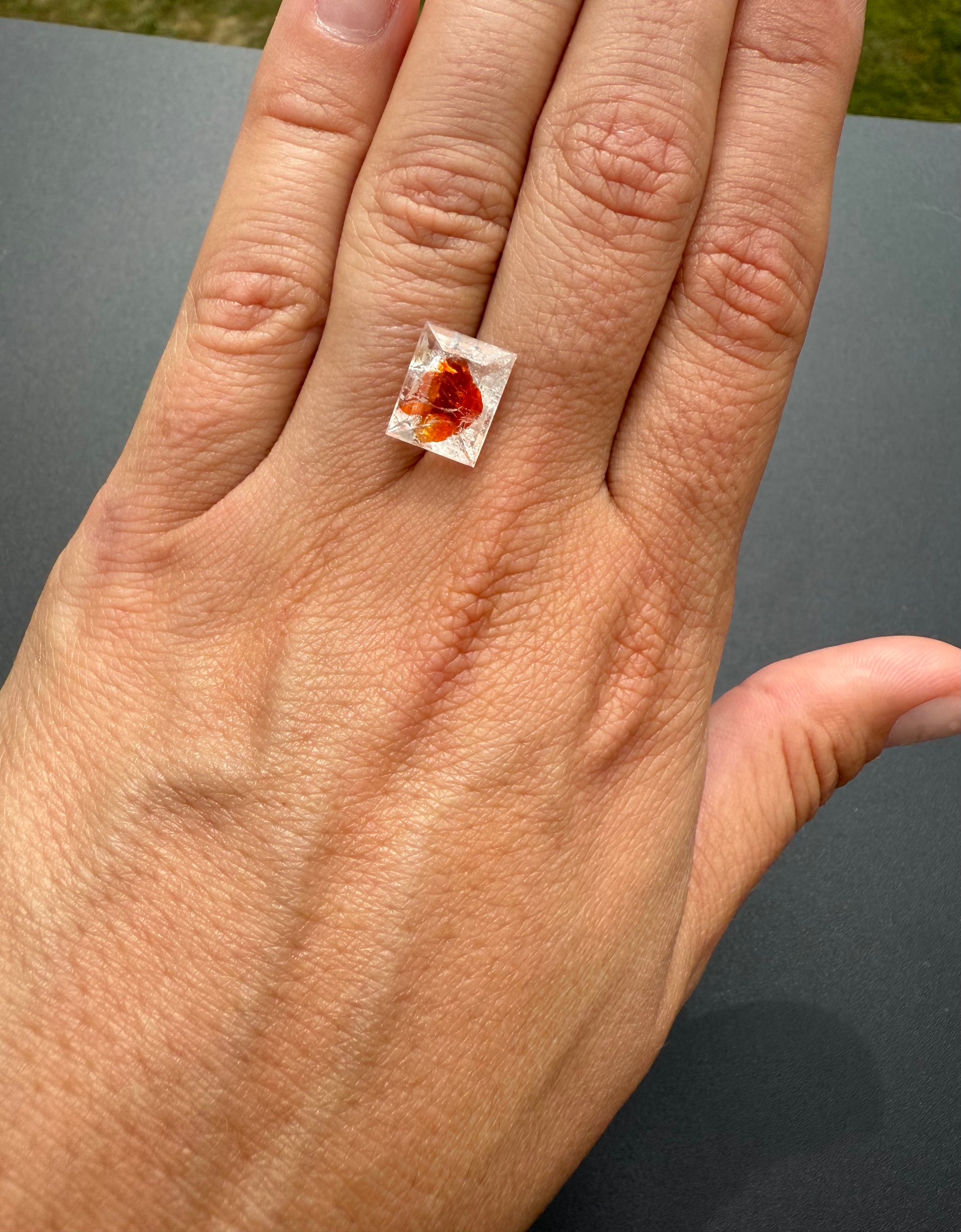 Emerald Cut Hematoid Quartz